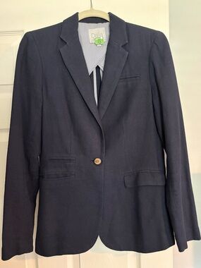 Dalia Dark Navy Single-Button Blazer